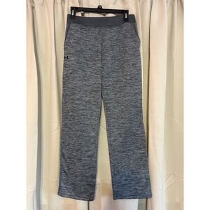 Under Armour Womens Gray Space Dye Fleece Loose Straight Leg Sweatpants Size SM
